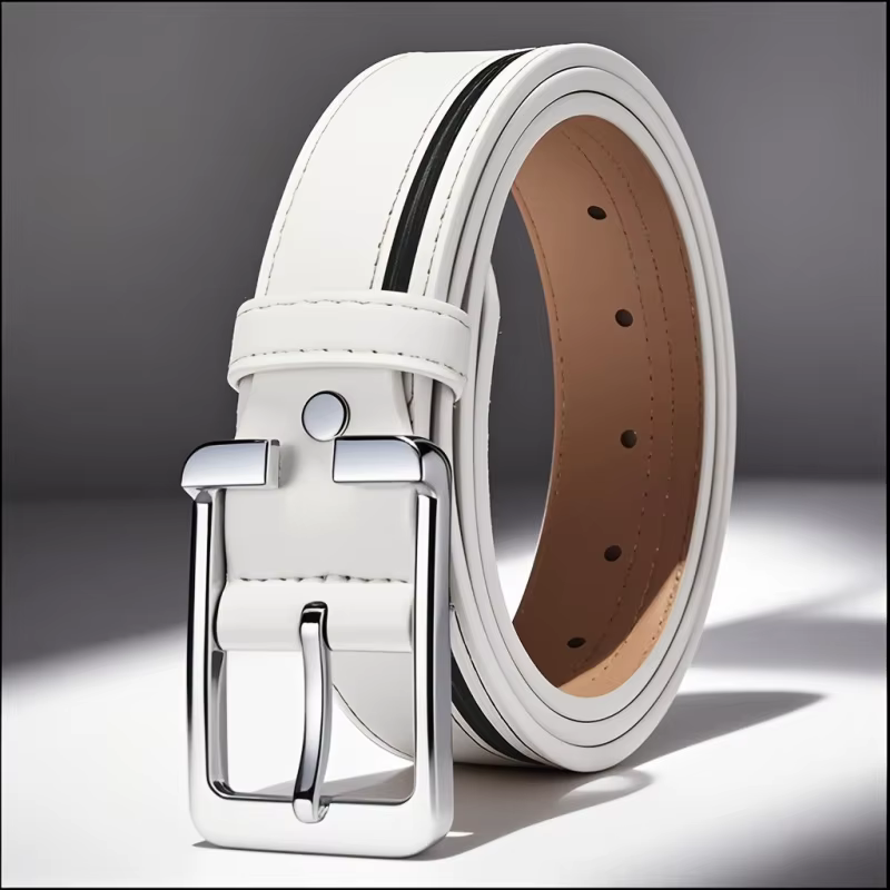 Ceinture élégante et polyvalente, disponible en blanc/bleu/noir. Cadeau idéal pour la famille et les amis, parfait pour Noël et Thanksgiving.