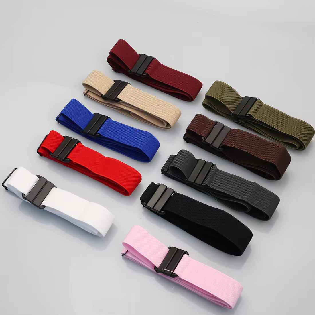 Ceinture élastique décontractée de couleur unie