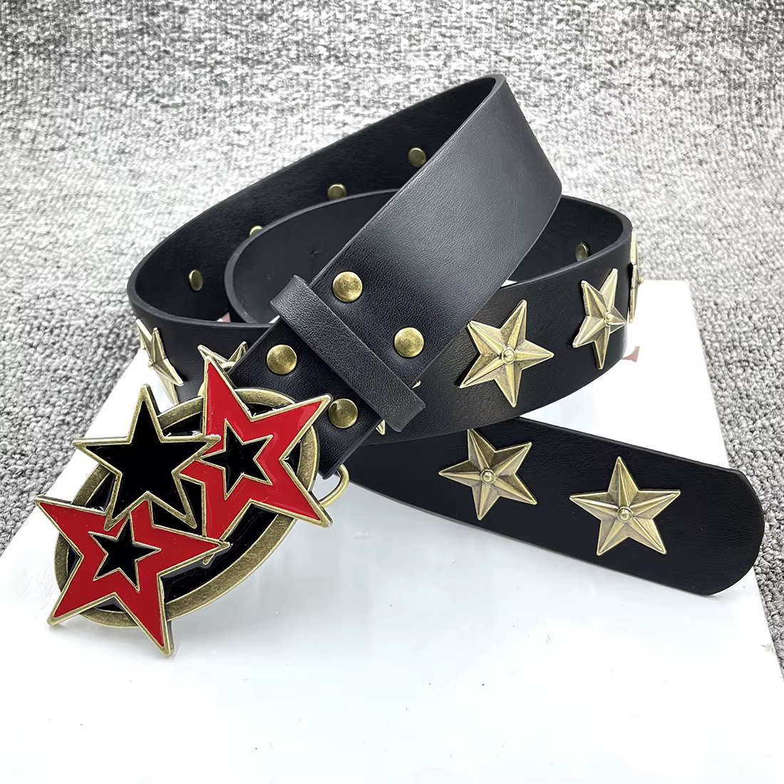 Ceinture à boucle étoile rétro Y2K Hip Hop tendance
