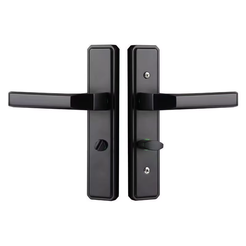 Nouvelle serrure de porte de salle de bain moderne et minimaliste, sans clé, pour toilettes, serrure métallique à languette unique