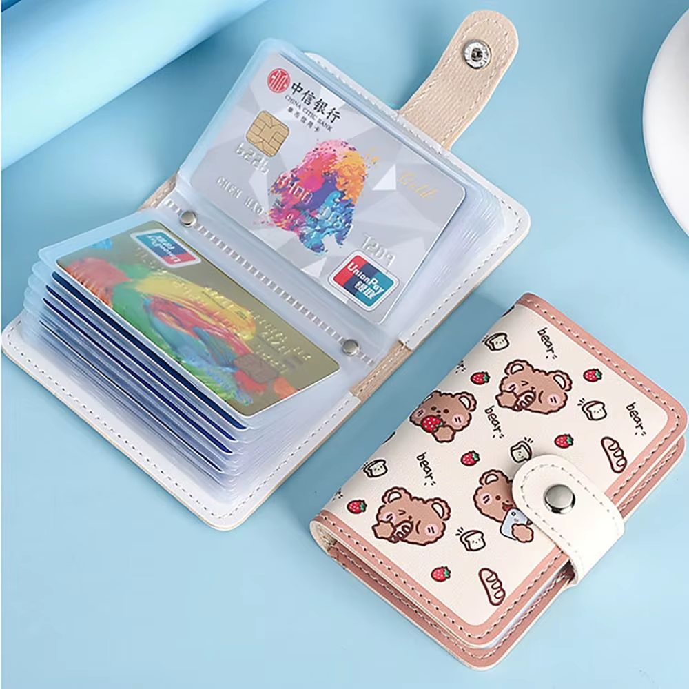 Porte-cartes de visite Portable en PU