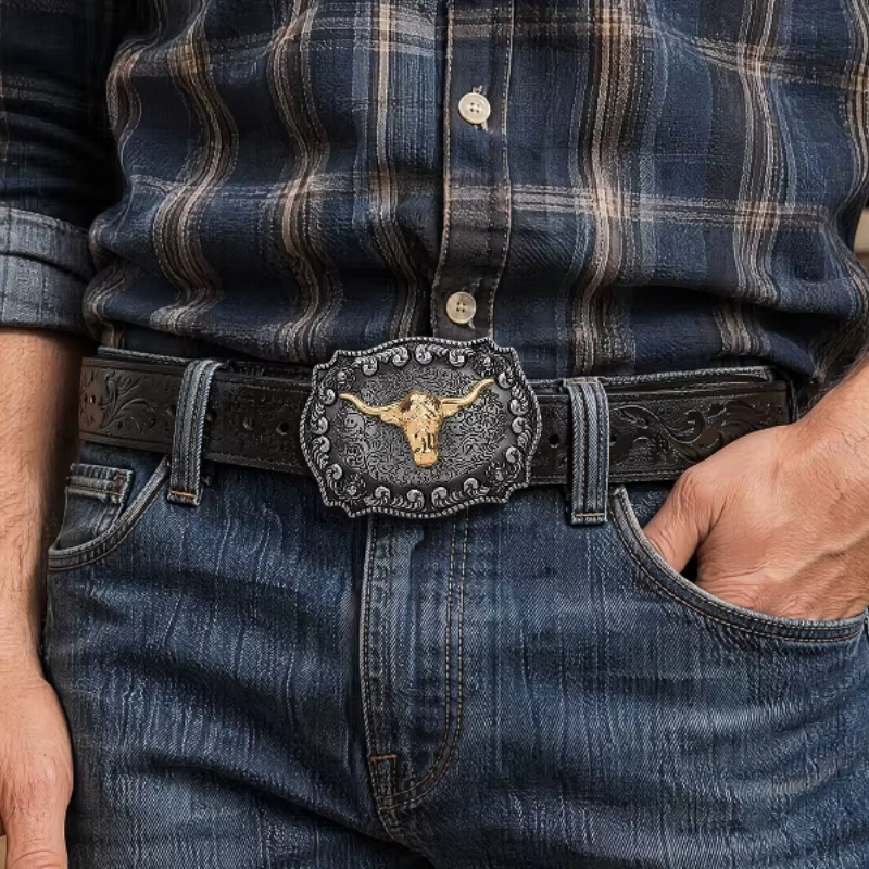 Nouvelle ceinture de cowboy western pour homme