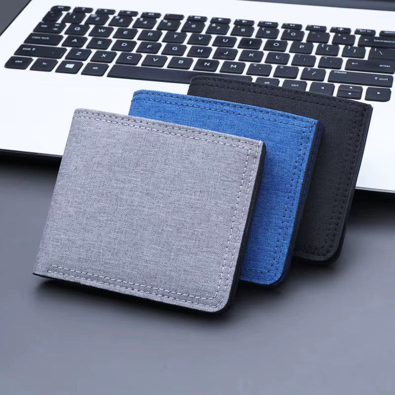 Porte-monnaie en Denim pliable pour hommes et femmes