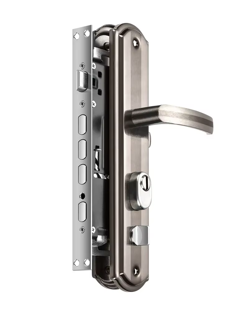 Serrure de porte Anti-effraction, porte en bois, serrure de porte domestique à usage général, ensemble de poignées en acier inoxydable, serrure mécanique de porte d'entrée