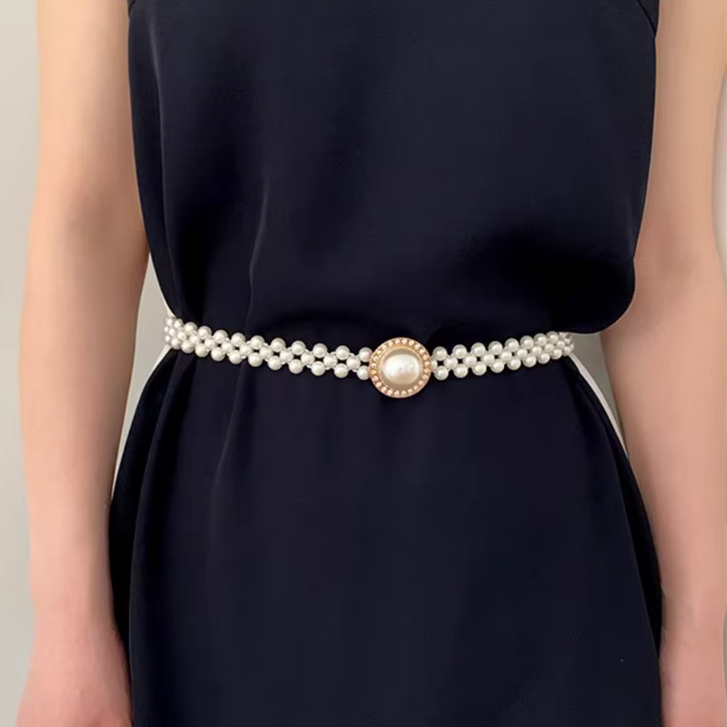 Ceinture en fausses perles pour femmes