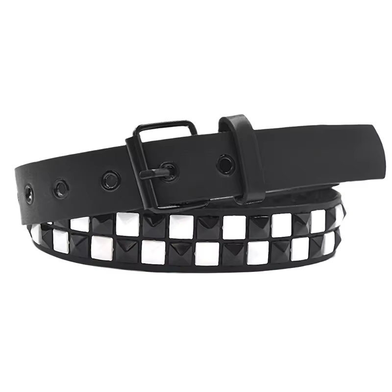 Ceinture Punk à rivets violets pour femmes