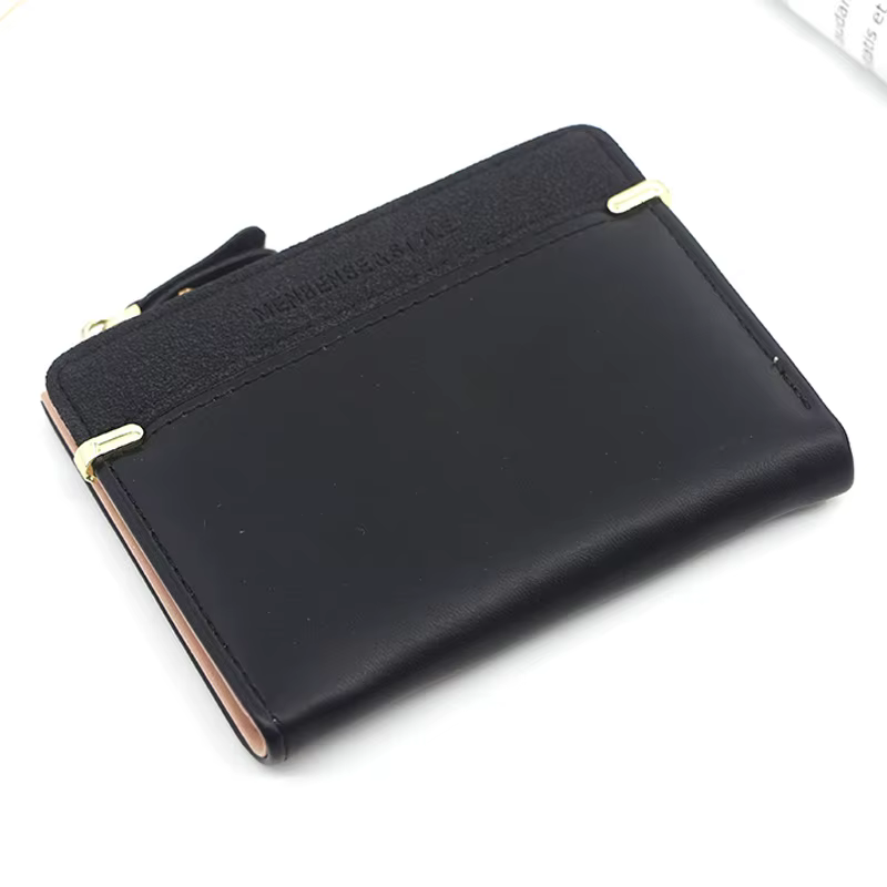 Portefeuille femme court rose porte-monnaie mode portefeuilles