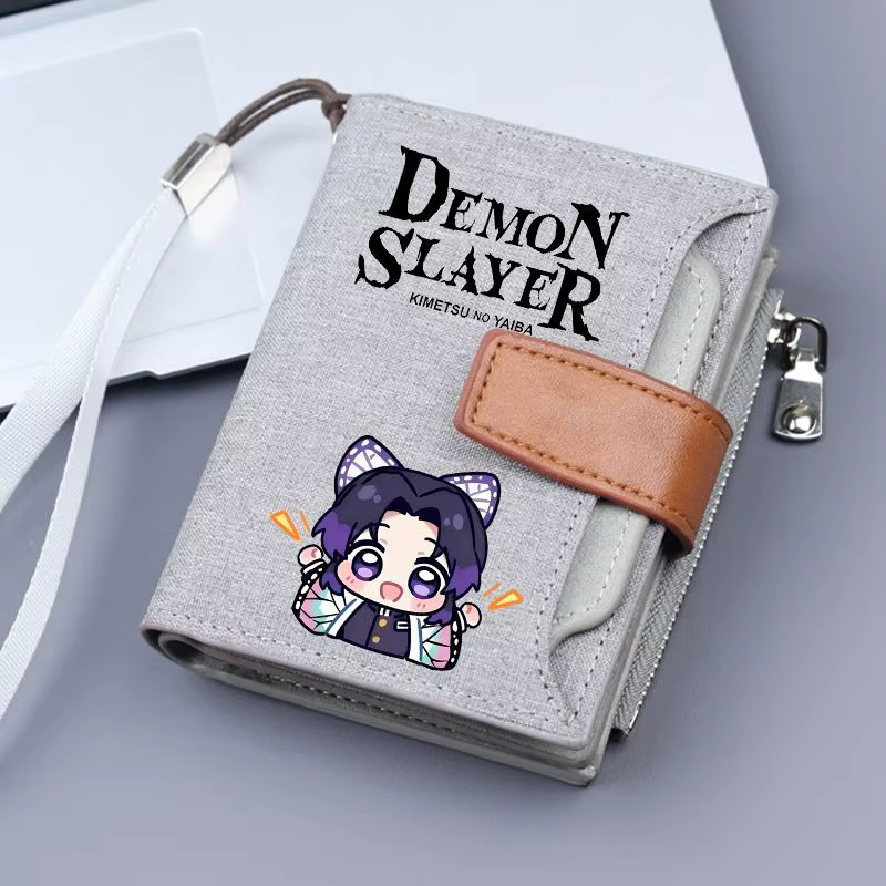 Demon Slayer Kawaii – sac à cartes portable de grande capacité, accessoire d'anime, Tanjiro Yadouzi, porte-monnaie mignon pour étudiant, cadeau