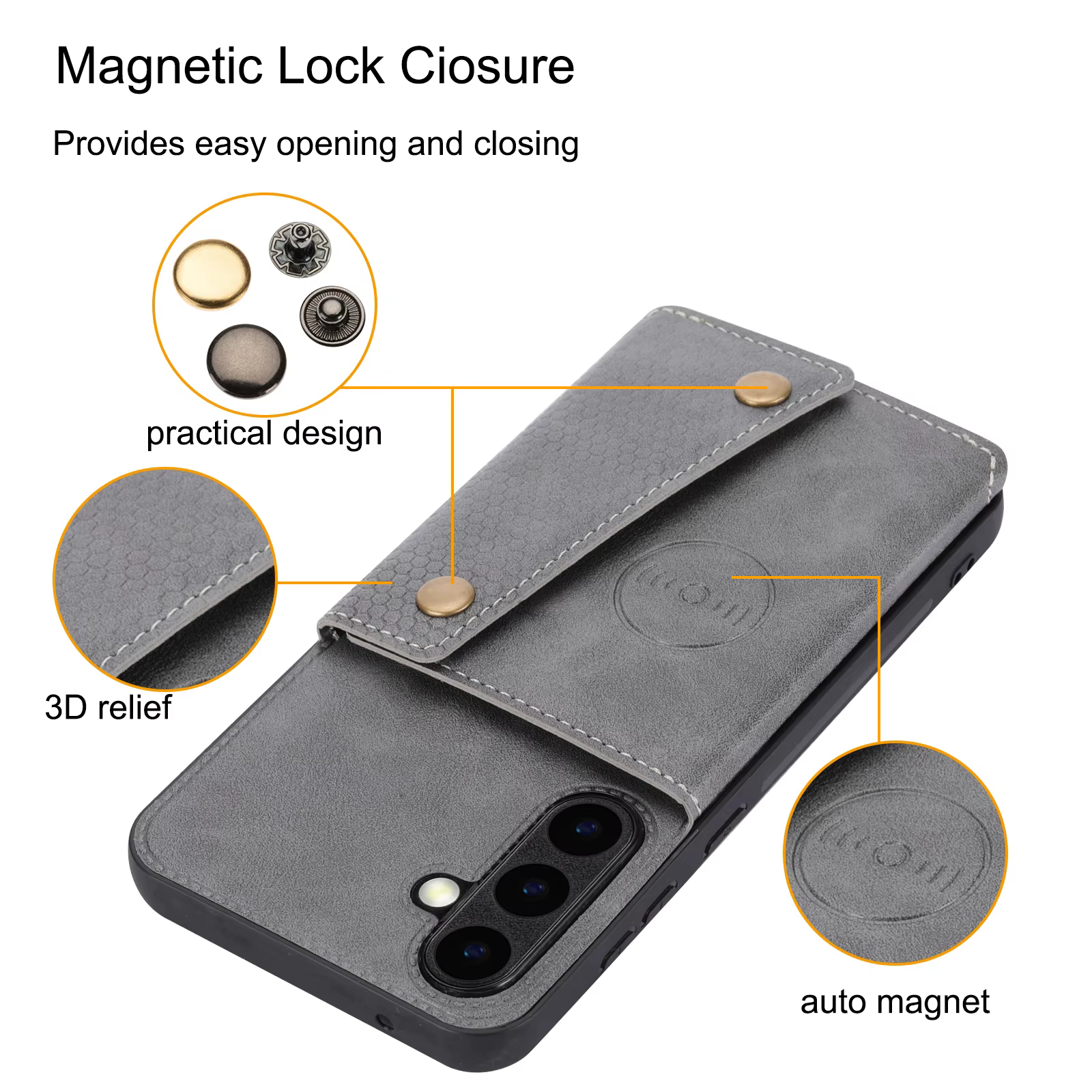 Étui en cuir porte-cartes pour Samsung Galaxy S25 S26 Ultra S24 FE S23 S22 Ultra S21 S20 FE Plus 5G – Housse portefeuille Coque