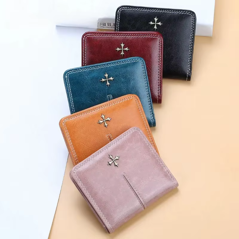 2025 mode mince femmes portefeuilles Mini porte-carte en cuir PU court design haute qualité femme sac à main