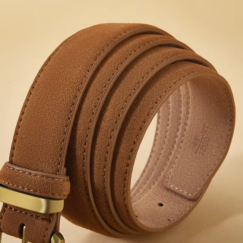 Ceinture de luxe en cuir de vache et daim pour femmes