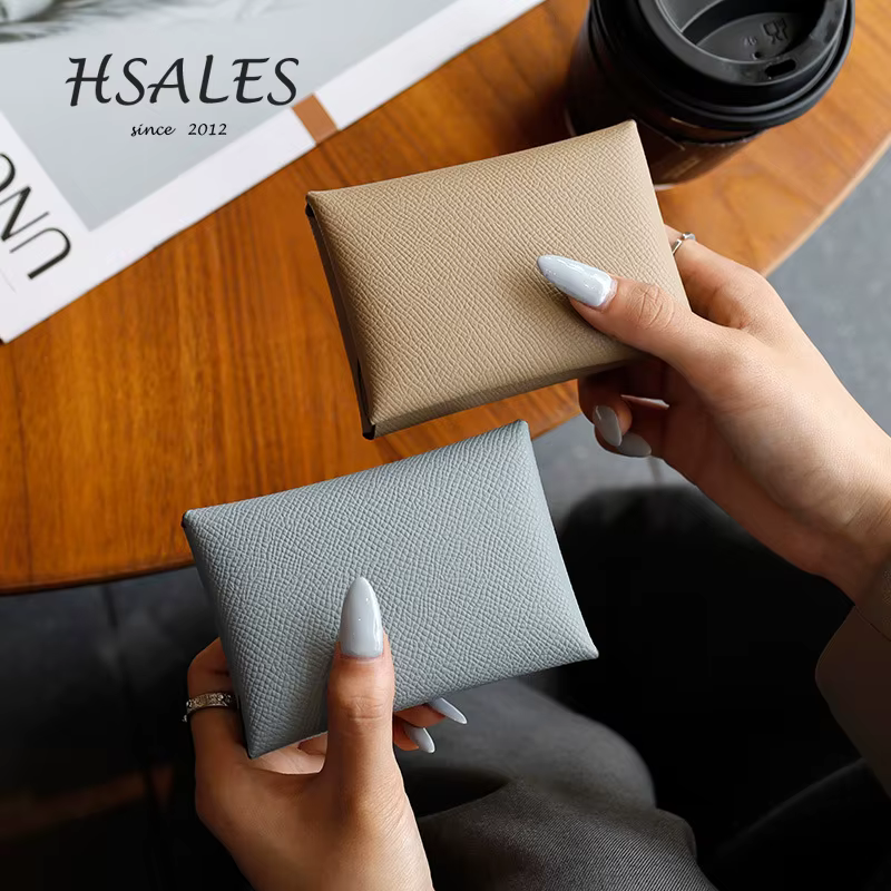 Porte-cartes de luxe en croûte de cuir petit portefeuille pour femmes unisexe concepteur étui à cartes de haute qualité