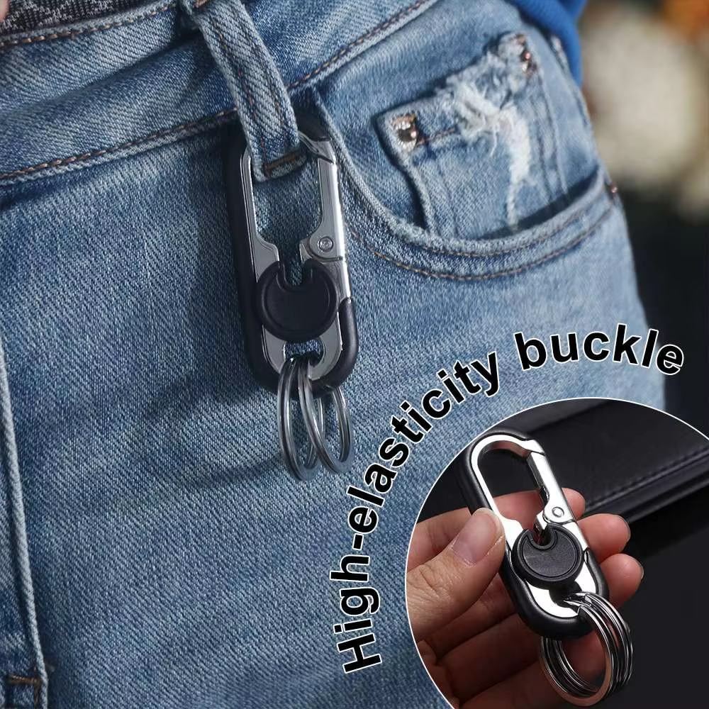 Cadeau pour homme boucle de clé en métal porte-clés d'affaires
