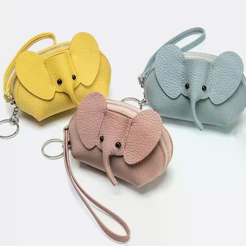 Mignon petit éléphant portefeuille Cosplay Anime Pu sac à main