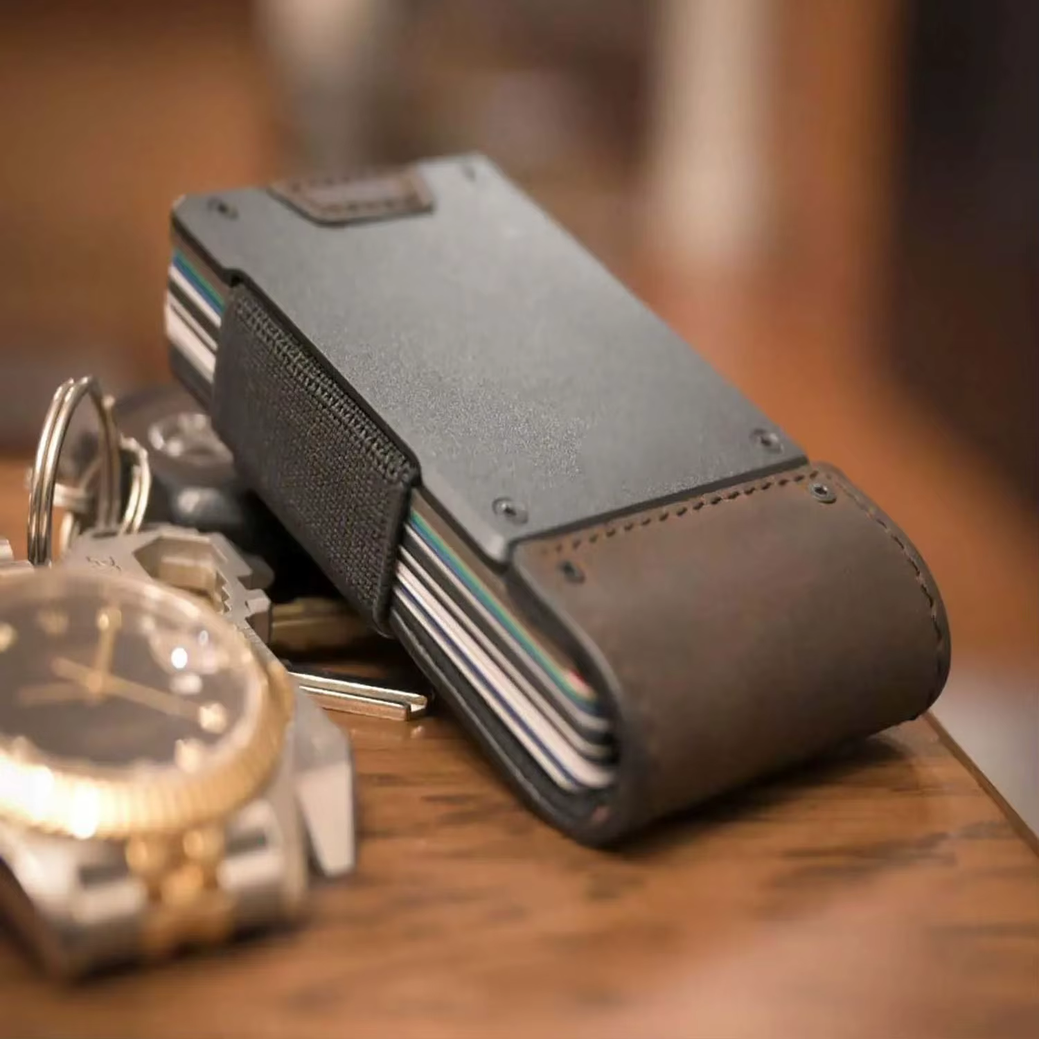 Portefeuille en cuir de luxe pour hommes