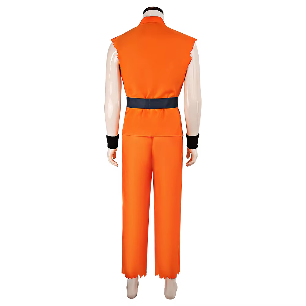 Déguisement Ryo Sakazaki Art of Fighting KOF Costume de Cosplay Kimono de Karaté Orange Uniforme d'Arts Martiaux pour Homme Tenue de Halloween