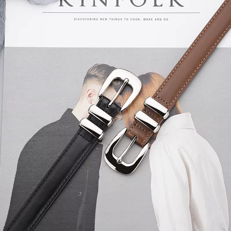 Ceinture en cuir véritable pour femme, ceinture en cuir de vachette, décoration de robe, ceinture en jean, mode d'affaires, luxe, nouveau, 2023