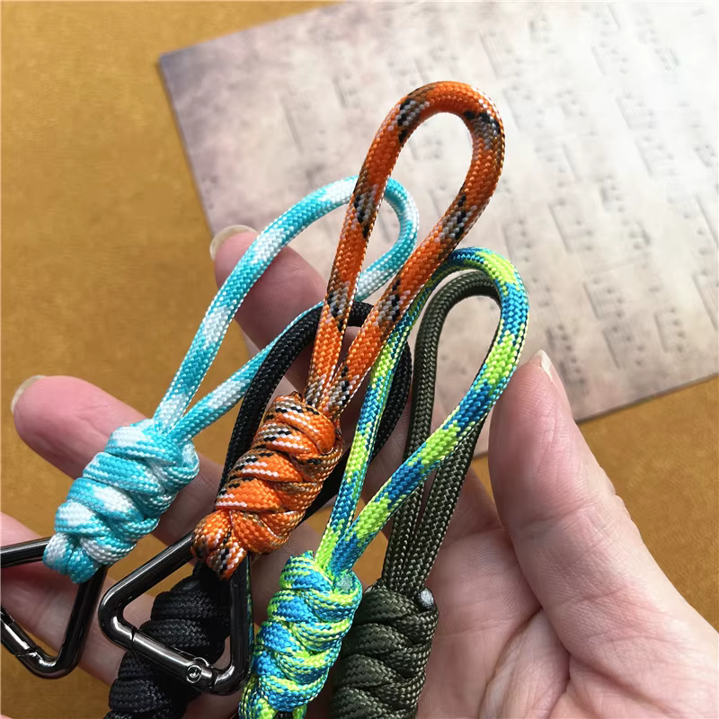 RapMetal-Sangle de porte-clés en nylon faite à la main, ULJOPremium, pendentif universel prédire, lanière courte