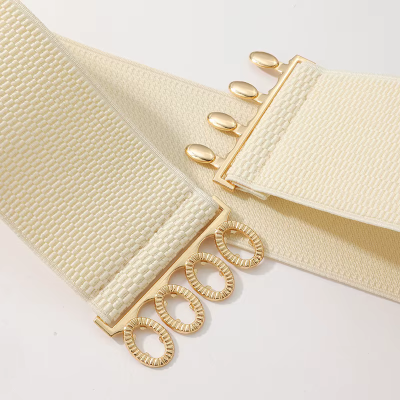Ceinture large élastique réglable pour femmes avec jupe assortie – Conception de boucle simple, élégante et polyvalente, ceinture corset qui soulève la taille
