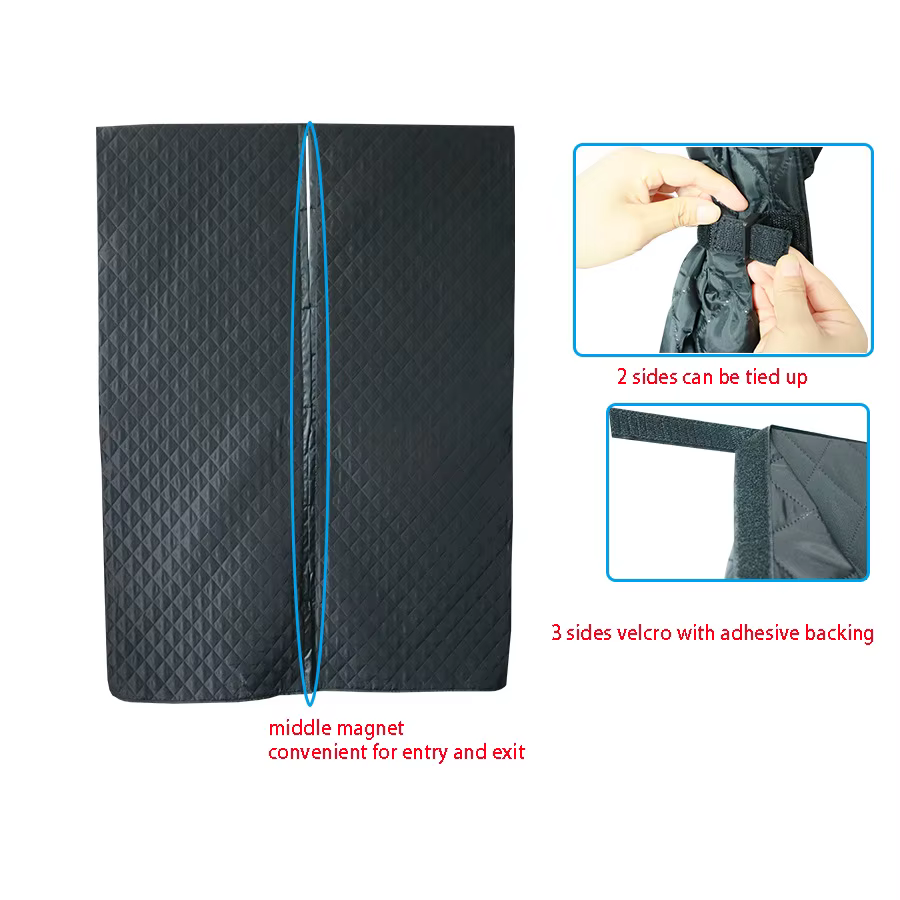 Couverture de porte isolée universelle pour camping-car, rideau isolant pour porte de camping-car, 180cm x 133cm, couverture isolée thermique imperméable pour l'hiver