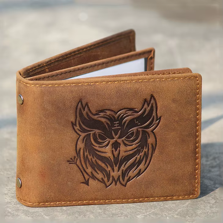 Porte carte en cuir véritable pour hommes