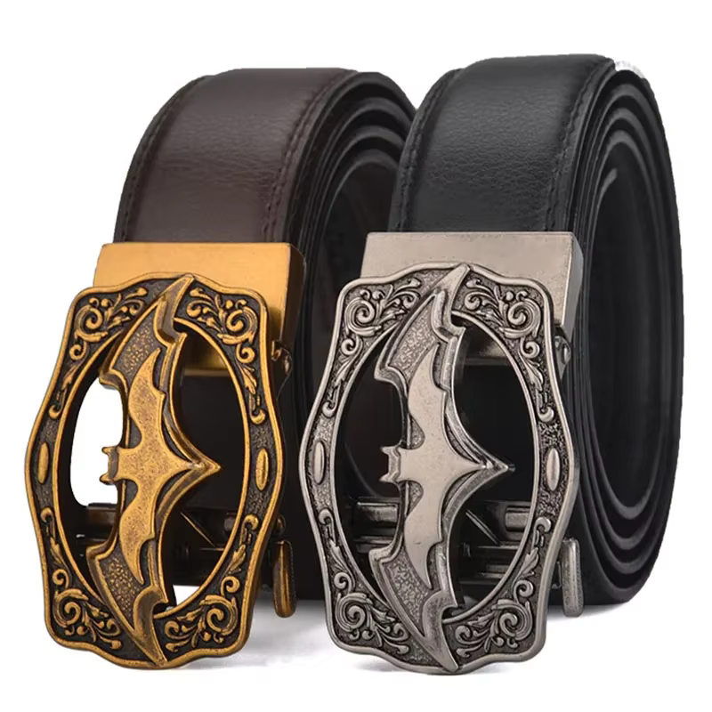 Ceinture vintage en cuir véritable pour homme