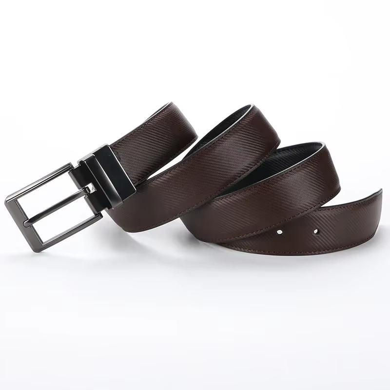 Ceinture réversible en cuir pour homme, rotation noire, 1 pièce