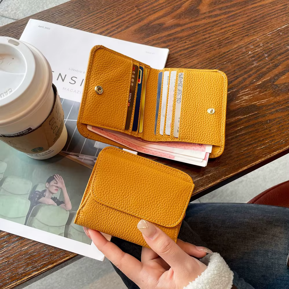 Portefeuilles en cuir véritable pour femmes