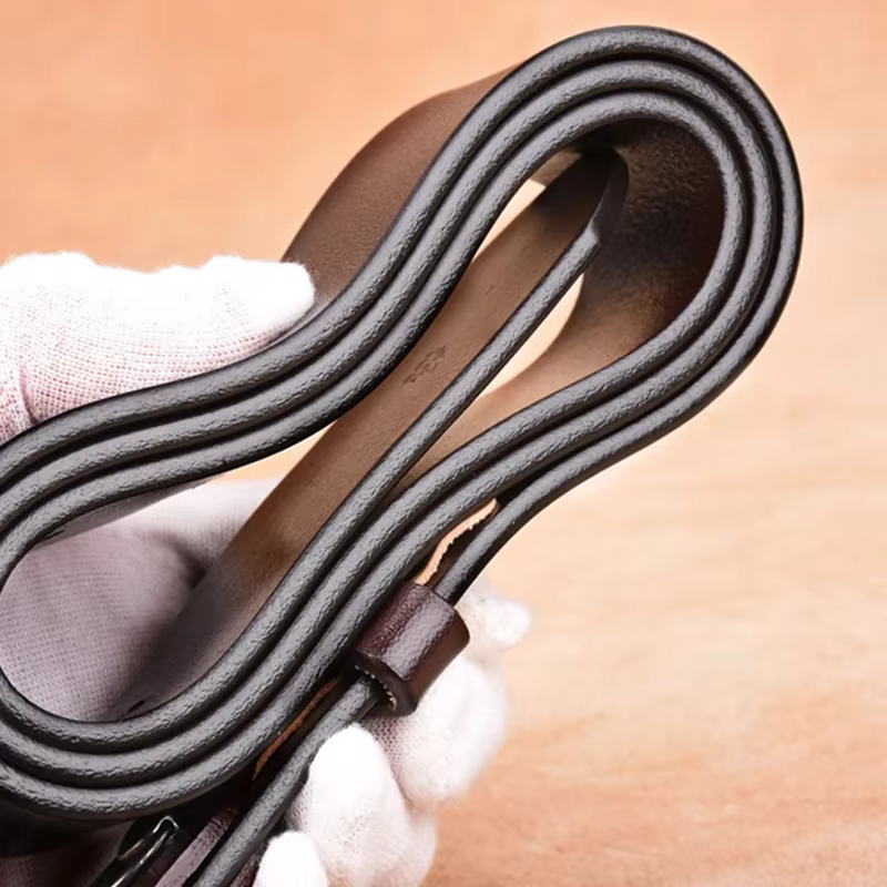 Ceinture en cuir de vachette véritable pour femmes et hommes