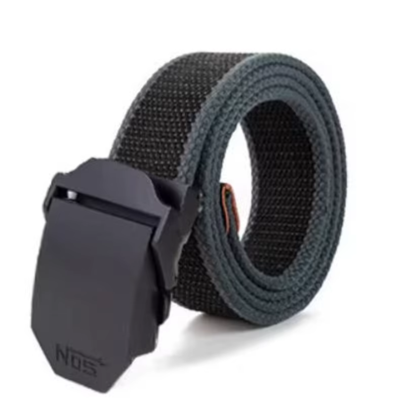 Ceinture noire de créateur avec boucle pour homme