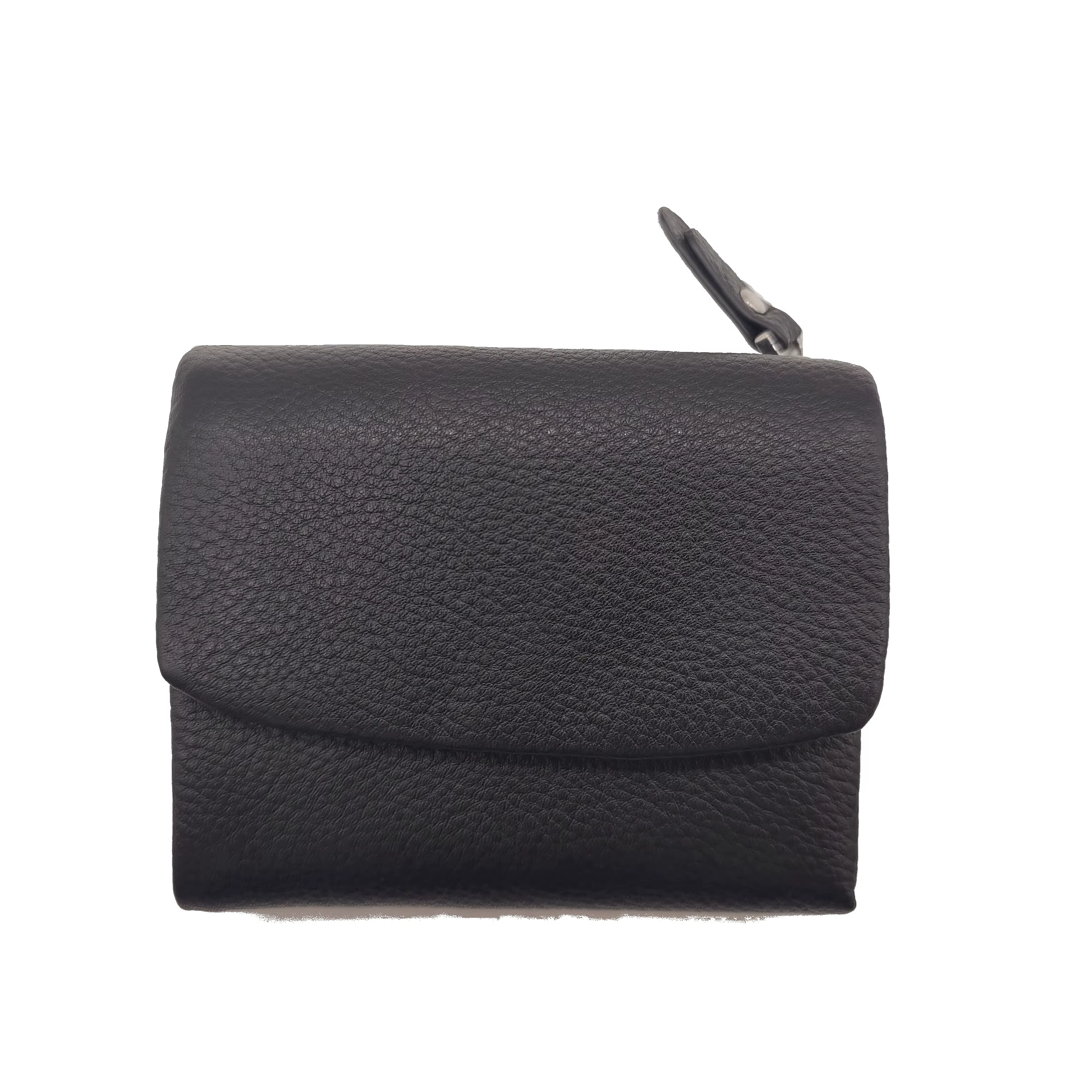 Portefeuille court en cuir de vachette véritable souple pour femme