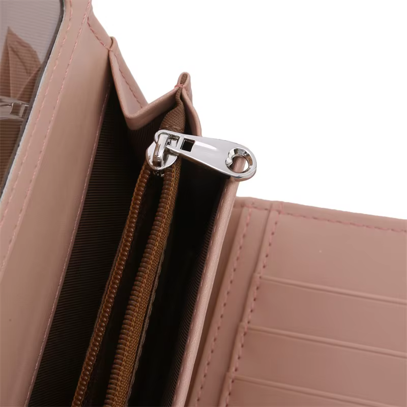 Portefeuille long multifonctionnel en PU pour filles