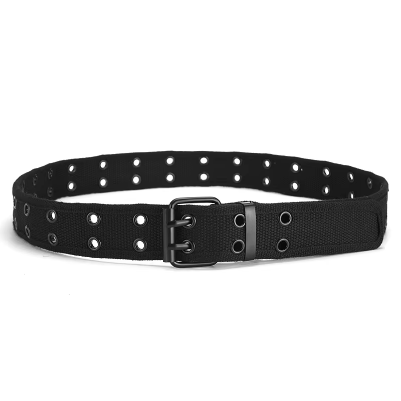 Ceinture pour hommes Double rangée boucle d'aiguille en métal