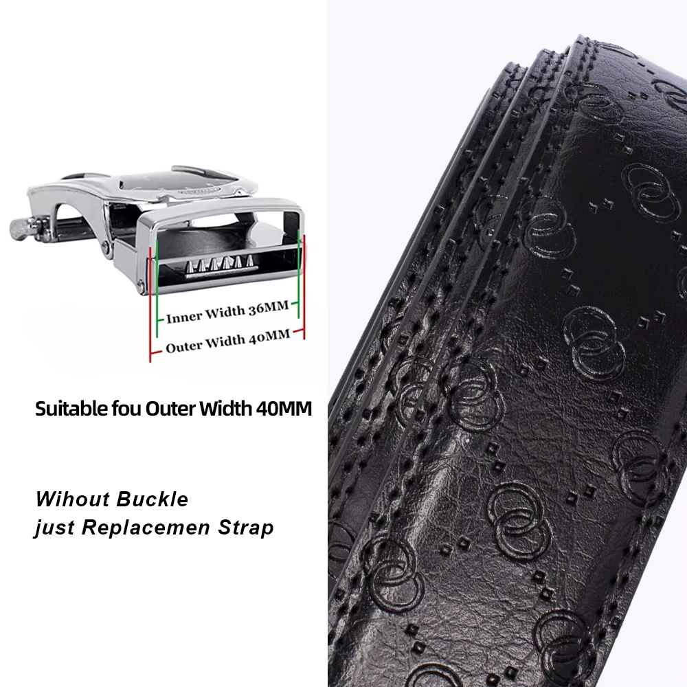Ceinture de grande taille sans boucle pour boucle automatique