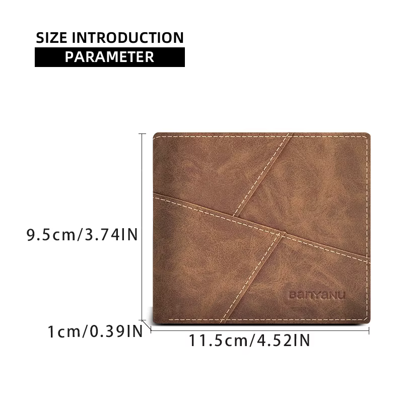Portefeuille Homme BanYaNu 2026 en Cuir Véritable Anti-RFID Anti-Vol