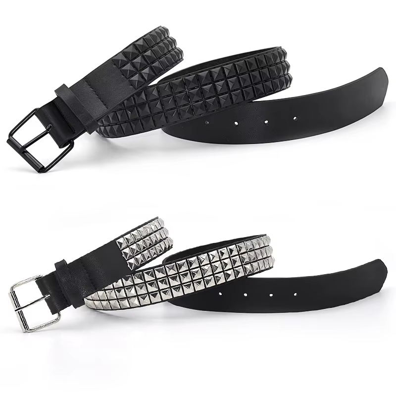 Ceinture à rivets Pyramid Fashion pour hommes et femmes