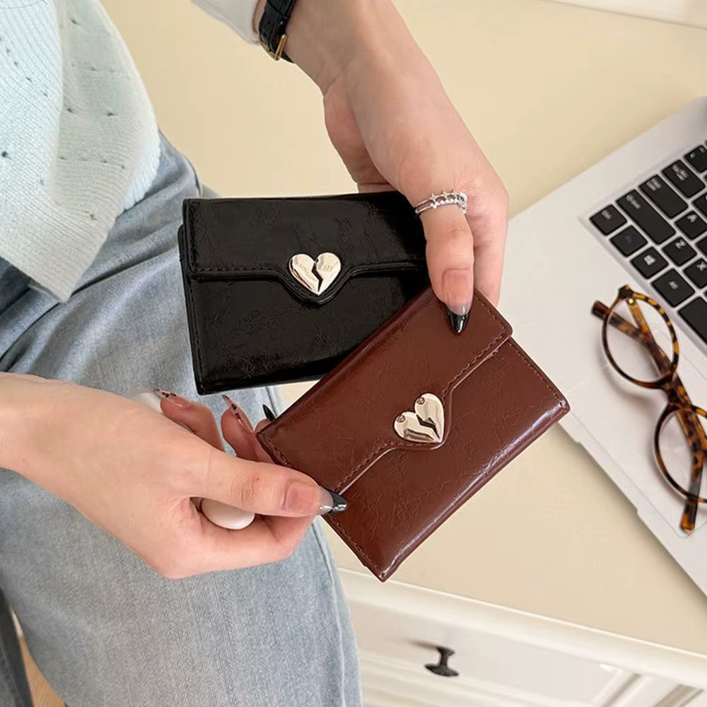 Portefeuille coréen Portable en cuir PU pour femmes