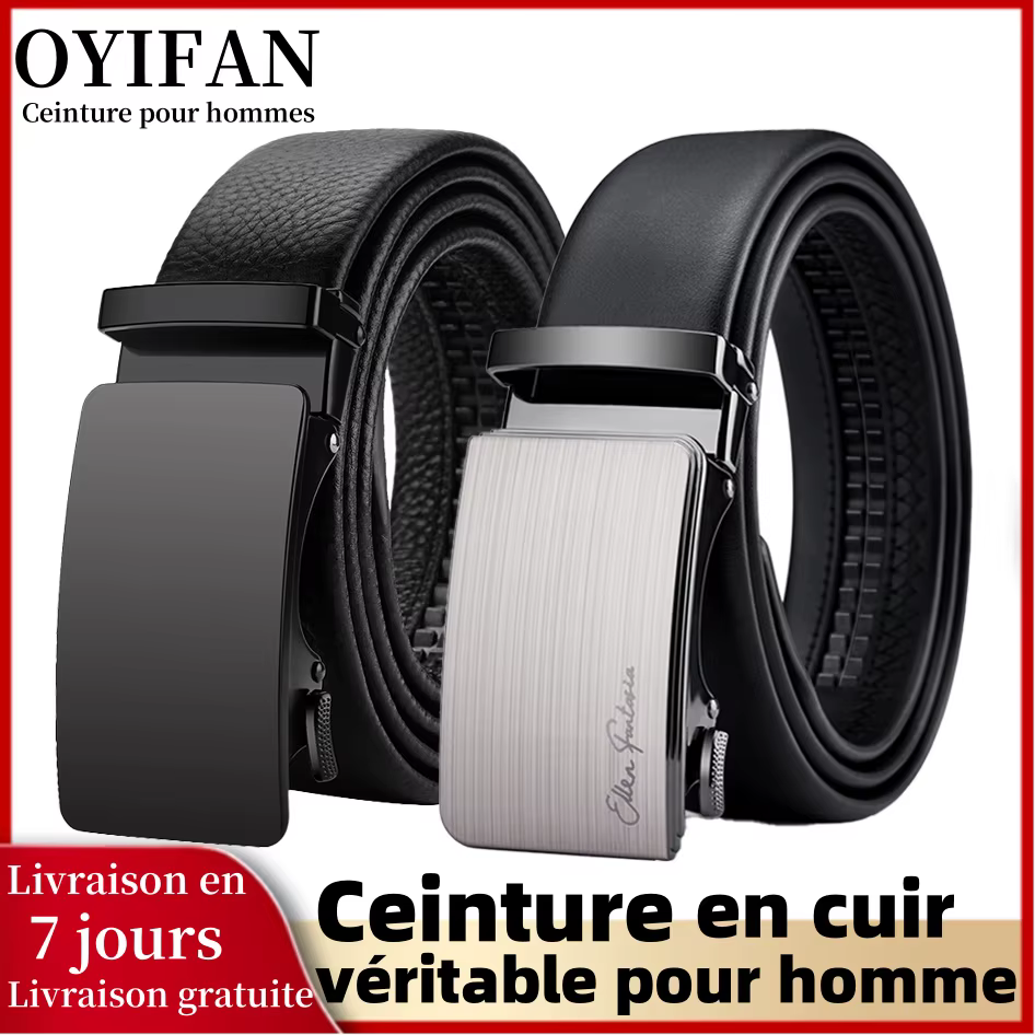 OYIFAN hommes ceinture en cuir véritable