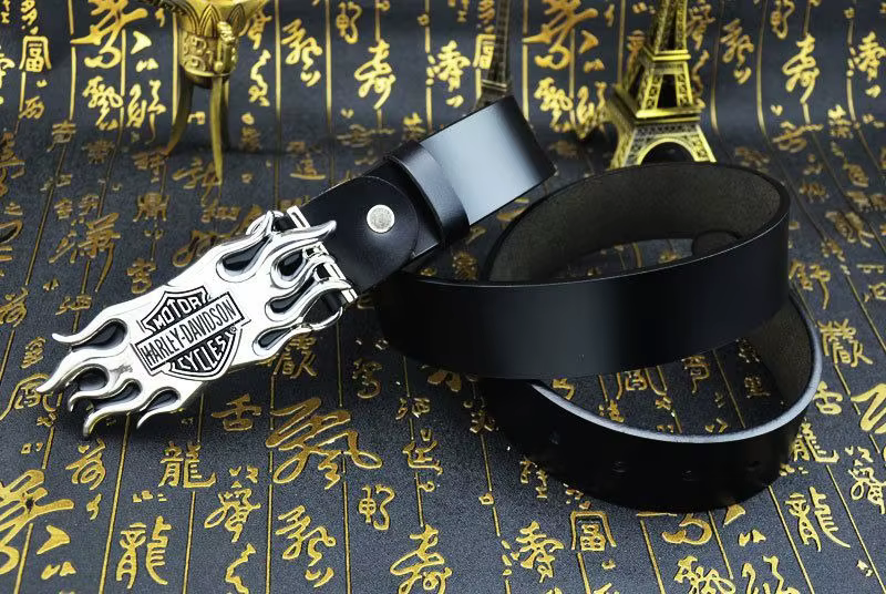 Ceinture en cuir pour homme avec boucle Harley
