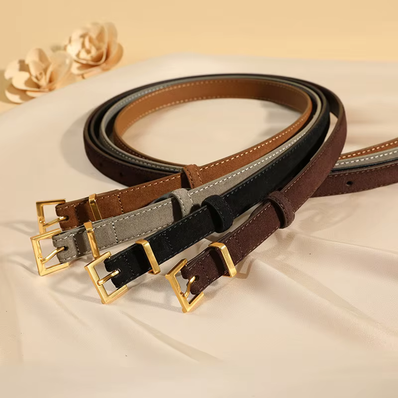 Ceinture en cuir suédé