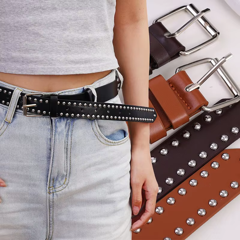 Ceinture Punk cloutée pour femmes et hommes