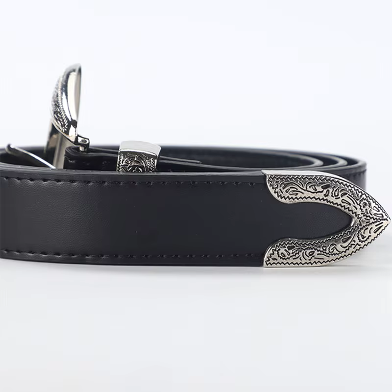 Ceinture noire de style européen et américain pour décoration féminine