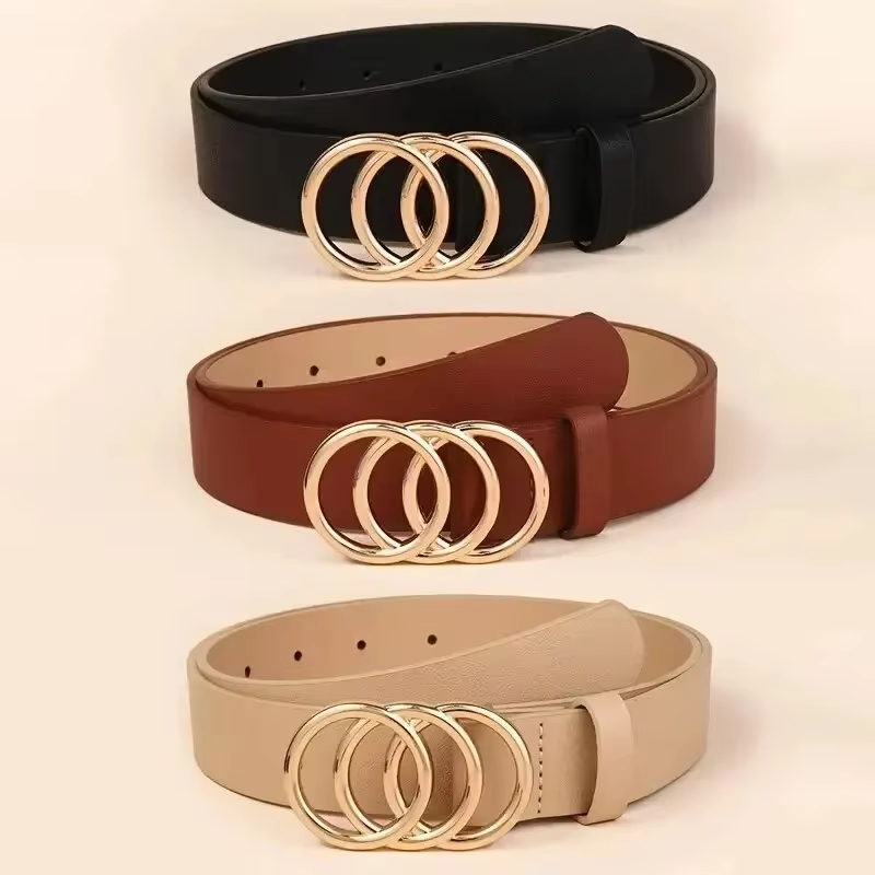 Ceinture tendance en cuir PU pour femmes