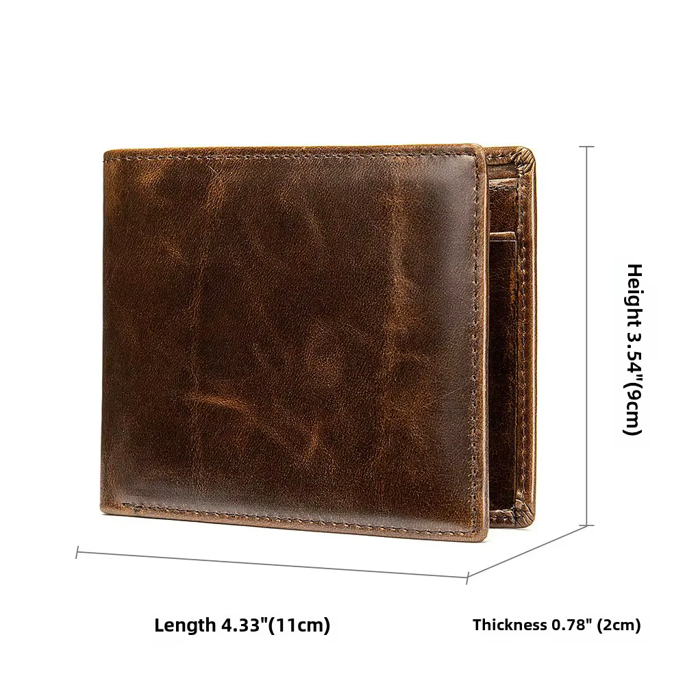 Portefeuille en cuir véritable pour hommes avec poche pour pièces de monnaie porte-monnaie antivol