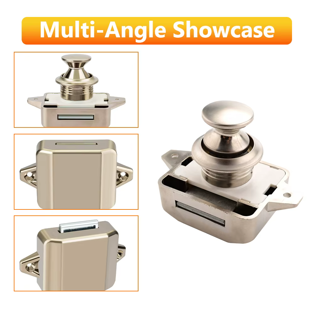Serrure à bouton poussoir pour meubles, camping-car, voiture, caravane, bateau, moteur, maison, armoire, serrures MELLatch, quincaillerie, serrure de porte, 15-18mm