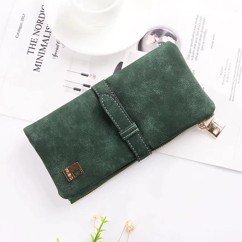 Nouveau Portefeuille Long de Luxe pour Femme