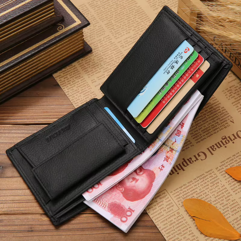 Cuir véritable hommes portefeuilles produit Premium