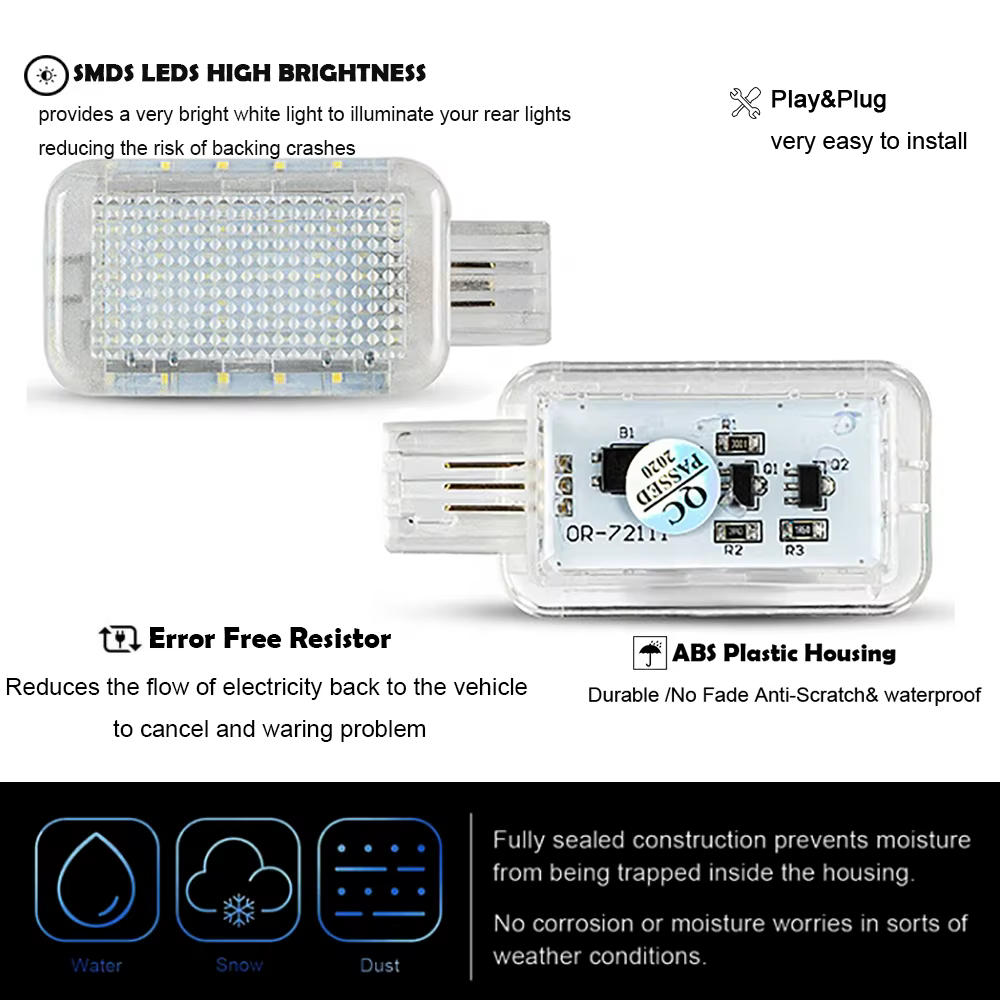 Lumières intérieures de porte de voiture à LED, plancher de courtoisie, Trun, Land Rover Defender, L663, 90, 110, 130, Range Rover dehors, L494, SVR, Llecture, 2 pièces