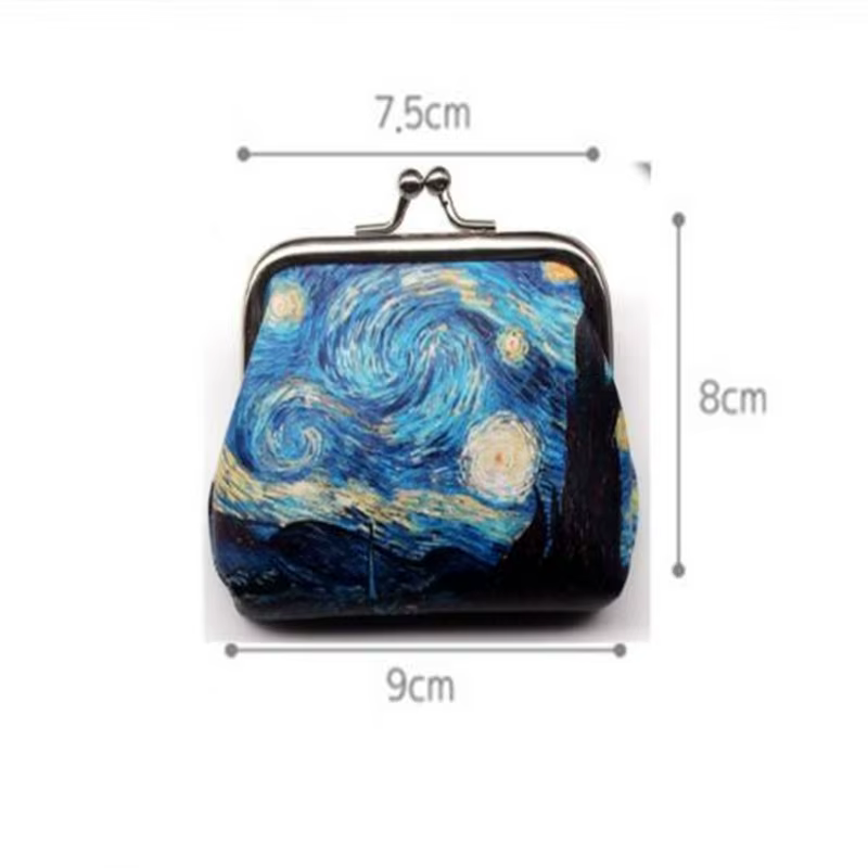 Porte-monnaie vintage en cuir PU pour femme avec fermeture à fermoir