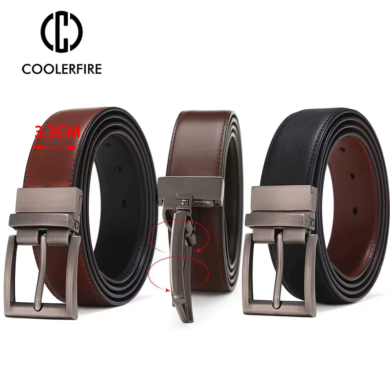 Ceinture réversible décontractée de haute qualité pour homme